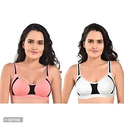 INNER TOUCH Women's Non-Padded Sports Bra(Combo Pack of 2)