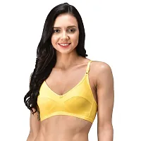 INNER TOUCH Women's Hosiery Non-Padded Wireless Seamed Everyday Bra (Pack of 3, Multicolor)-30B-thumb2