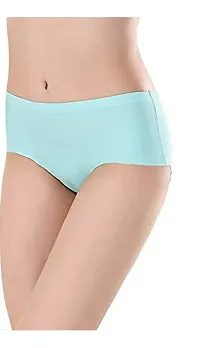 INNER TOUCH Women's and Girl Seamless No Show,Hipster Ice Silk Panties (Pack of-2)-thumb1