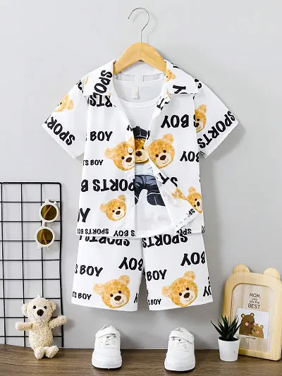 Fancy Shirts with Shorts For Boys (Co-Ord set)