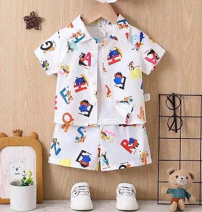 Fancy Shirts with Shorts For Boys (Co-Ord set)