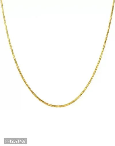 Gold Plated Chain With High Gold Polish for Men  Women-thumb0