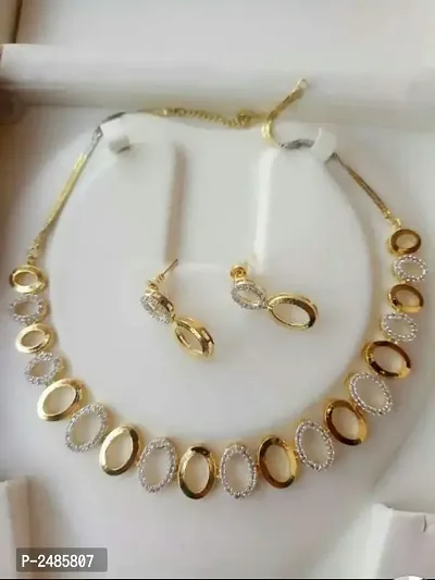 Trendy Necklace Set With Earring-thumb0