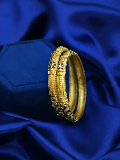 Traditional Gold Plated Alloy Bangles
