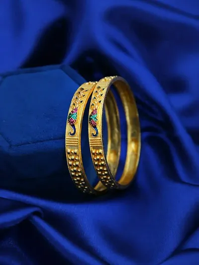 Traditional Gold Plated Alloy Bangles