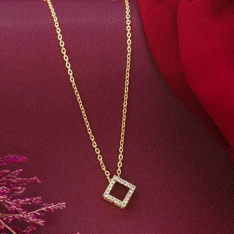 Stunning Golden Brass Necklace For Women
