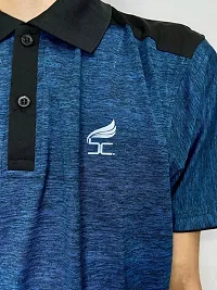 Blue Grindle Dryfit Polo Neck T-Shirt-thumb3