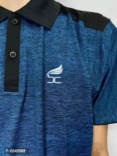 Blue Grindle Dryfit Polo Neck T-Shirt-thumb4