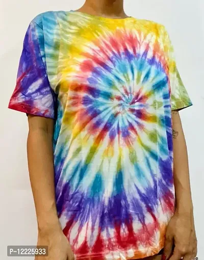 Body Concept Rainbow Multicolour Spiral Tie Dye Cotton Tshirt