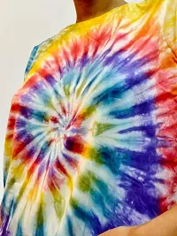 Body Concept Rainbow Multicolour Spiral Tie Dye Cotton Tshirt-thumb2