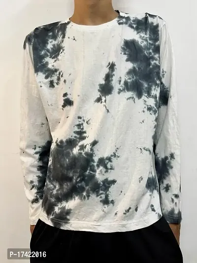 Body Concept Black Dots Cotton Tie Dye Full Sleeves Tshirt-thumb0