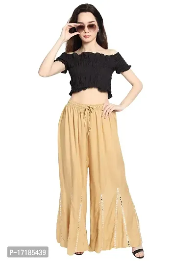 Trend for You Cotton Rayon Sharara Palazzo Pant-thumb0