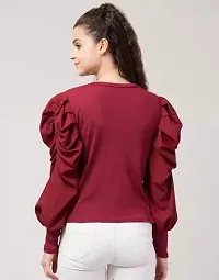 Stylish look puff high neck top for women and girls-thumb1