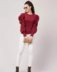 Stylish look puff high neck top for women and girls-thumb2