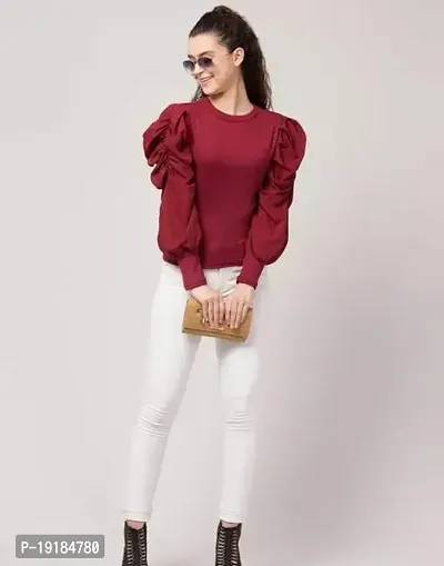 Stylish look puff high neck top for women and girls-thumb3