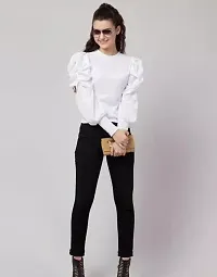 Stylish look puff high neck top for women and girls-thumb1