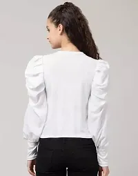 Stylish look puff high neck top for women and girls-thumb2