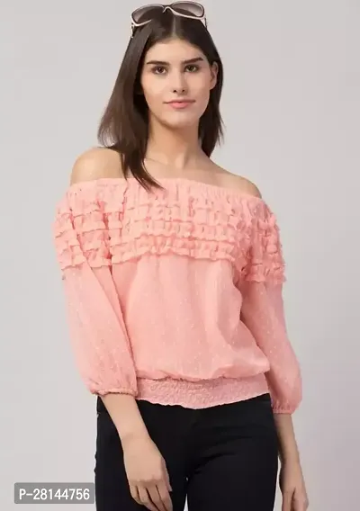 Baby Pink Crop Tops Womens