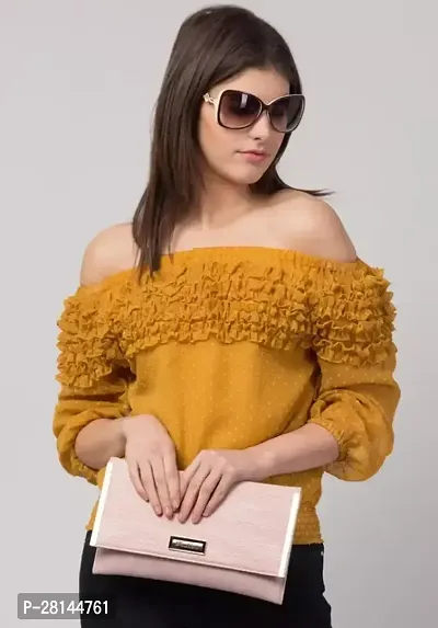 Yellow Crop Tops Womens Newly fashion