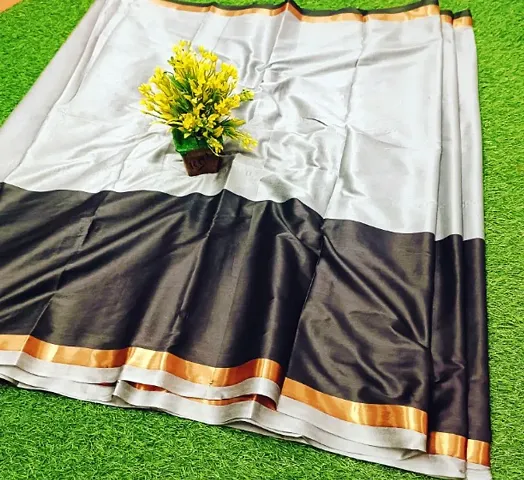 Adrika Voguish Silk Saree with Blouse piece For Women