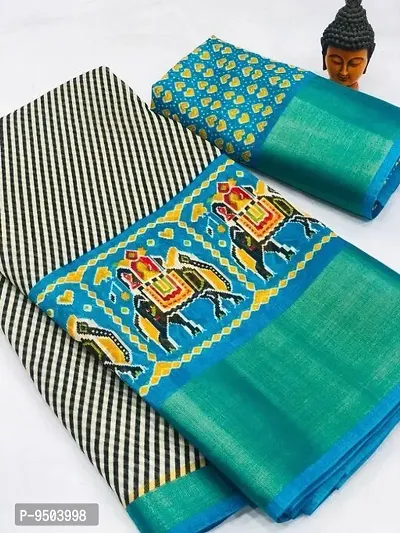 Beautiful Cotton Saree with Blouse piece-thumb0