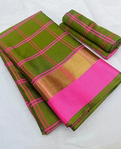 Womens Cotton Sarees with Blouse Piece