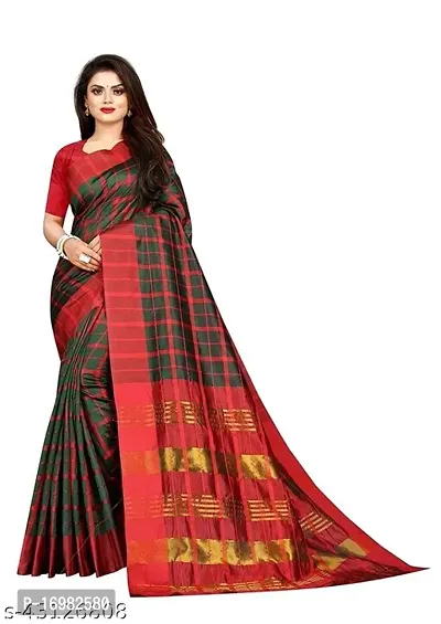 Cotton Sarees With Blouse Piece-thumb0