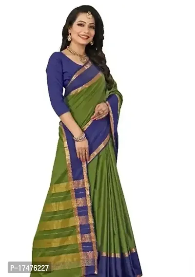 Cotton Sarees With Blouse Piece-thumb0