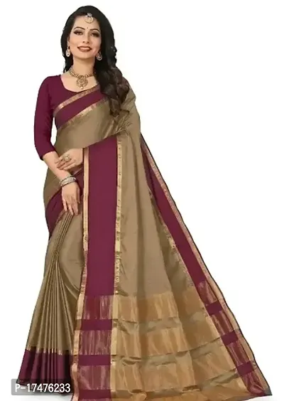 Cotton Sarees With Blouse Piece-thumb0