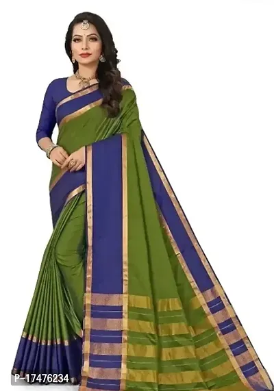 Cotton Sarees With Blouse Piece-thumb0