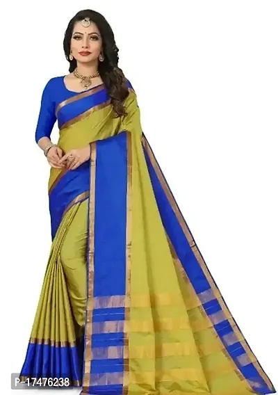 Cotton Sarees With Blouse Piece-thumb0