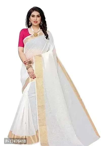 Cotton Sarees With Blouse Piece-thumb0