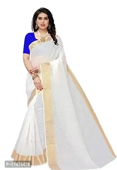 Cotton Sarees With Blouse Piece-thumb0