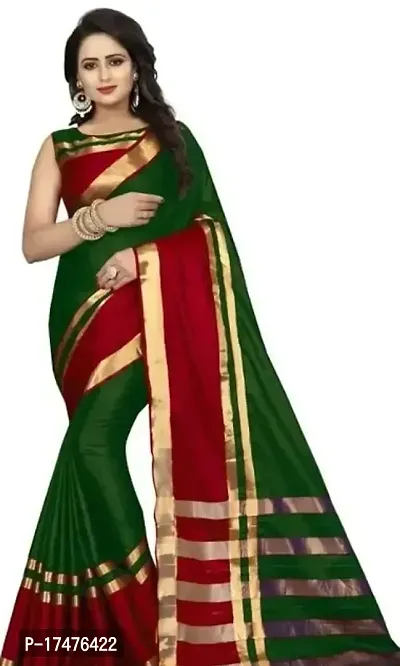 Cotton Sarees With Blouse Piece-thumb0