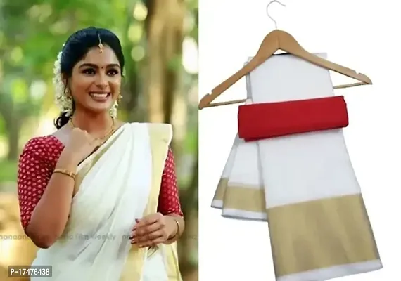 Beautiful Cotton Saree with Blouse piece-thumb0