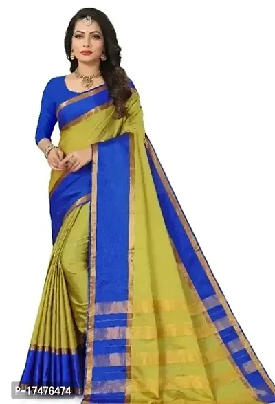 Cotton Silk Fancy Latest Designer Saree-thumb0