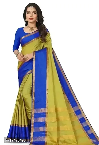 Cotton Silk Fancy Latest Designer Saree-thumb0