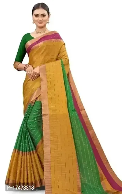 Cotton Sarees With Blouse Piece-thumb0