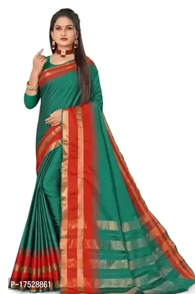 Cotton Sarees With Blouse Piece-thumb0