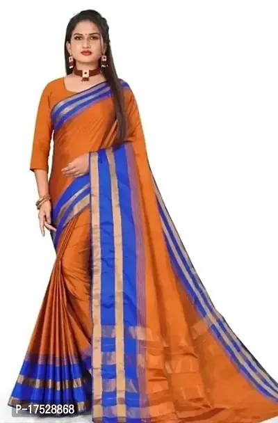 Cotton Sarees With Blouse Piece-thumb0