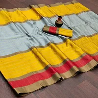 Classic Art Silk Checked Saree with Blouse piece-thumb1