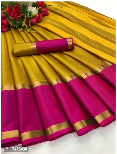 Cotton Silk Fancy Latest Designer Saree-thumb0