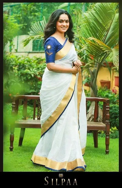 New In Chanderi Cotton Saree with Blouse piece