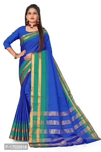 Cotton Sarees With Blouse Piece-thumb0