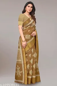 Classic Cotton Printed Saree with Blouse piece-thumb1