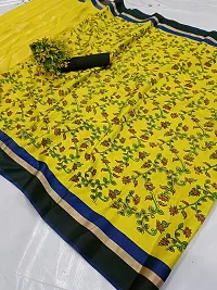 Chanderi Cotton Printed  Bandhani Saree with Blouse piece-thumb1