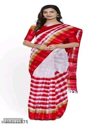 Classic Cotton Silk Striped Saree with Blouse piece-thumb2