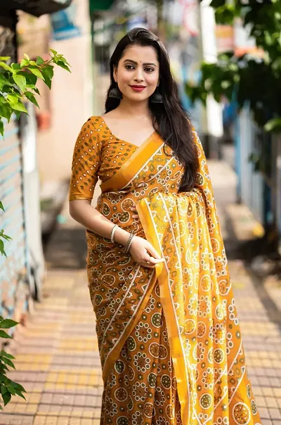 Hot Selling Cotton Saree with Blouse piece 