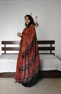 Trendy Sensational Cotton Silk Saree with Blouse piece For Women-thumb1