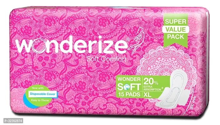 Soft Comfort Xl Sanitary Napkin 15 Pads With Disposable Pouch Sanitary Pad